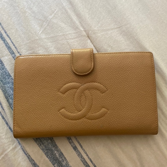 CHANEL Handbags - AUTHENTIC TAN CHANEL WALLET